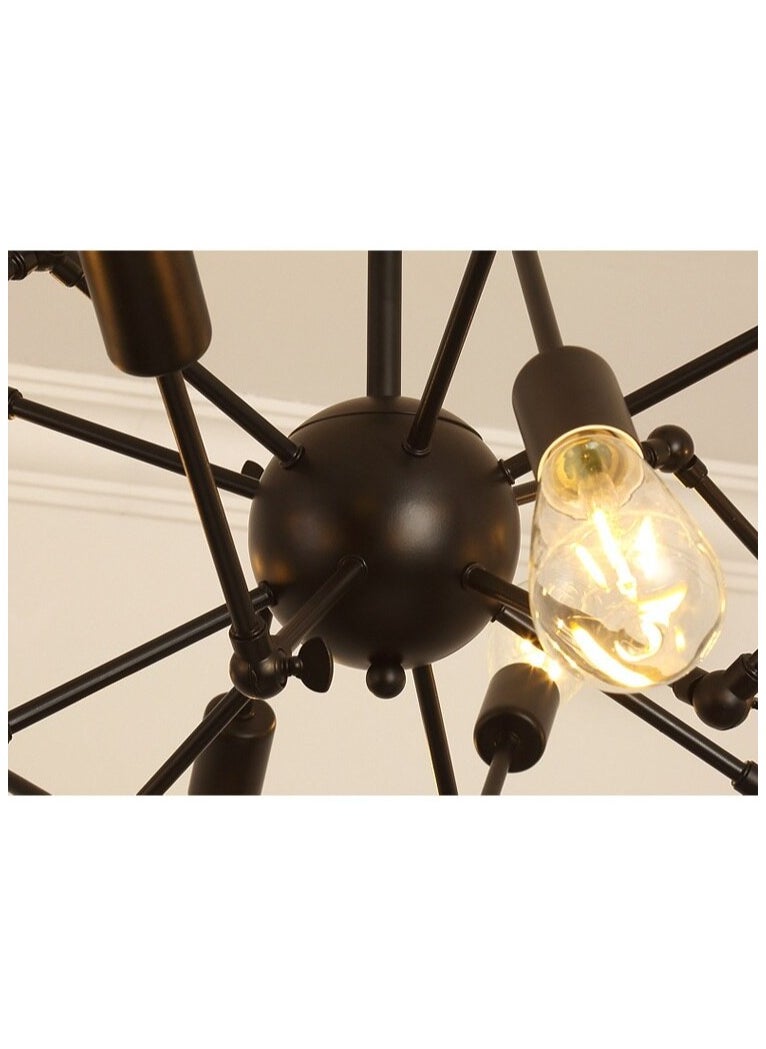 Cluc - Mesh Movable Chandelier - 8 Branch - Black - Image 1