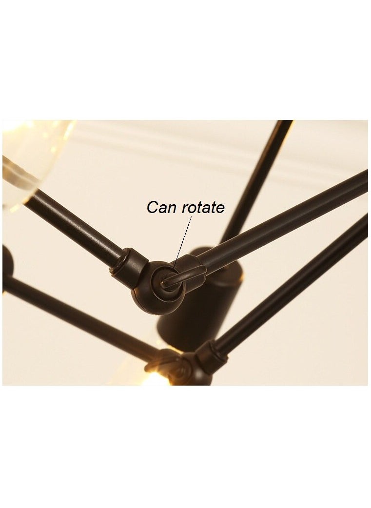 Cluc - Mesh Movable Chandelier - 8 Branch - Black - Image 1