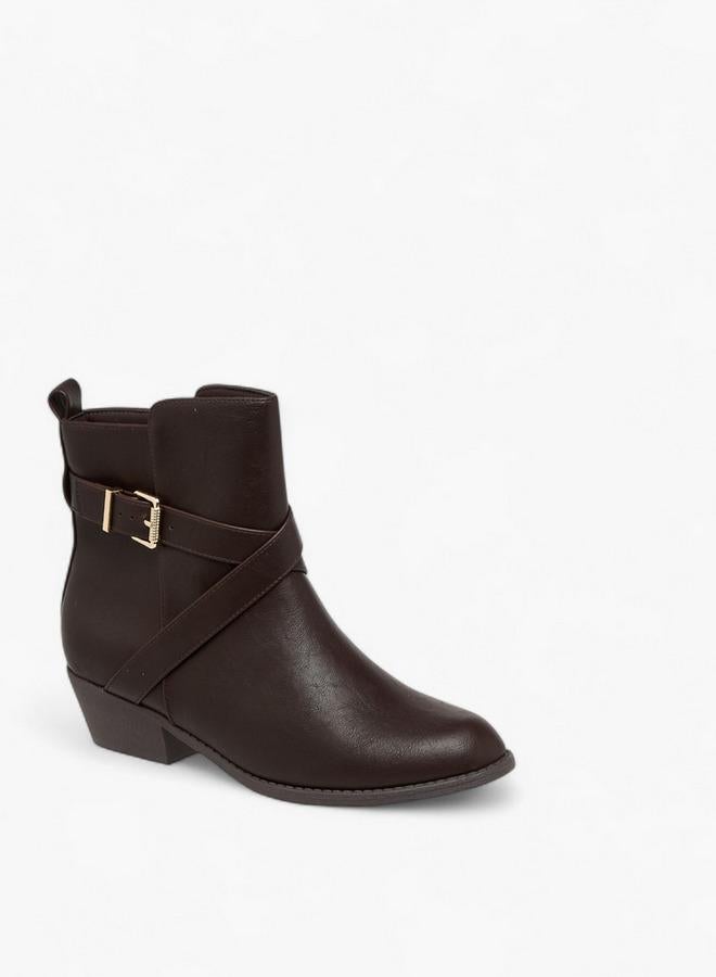 Flora Bella By Shoexpress Solid Ankle Boots with Zip Closure - Image 1