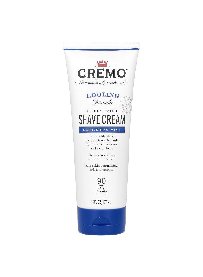 Cremo, Shave Cream, Refreshing Mint, 6 fl oz (177 ml) - Image 1
