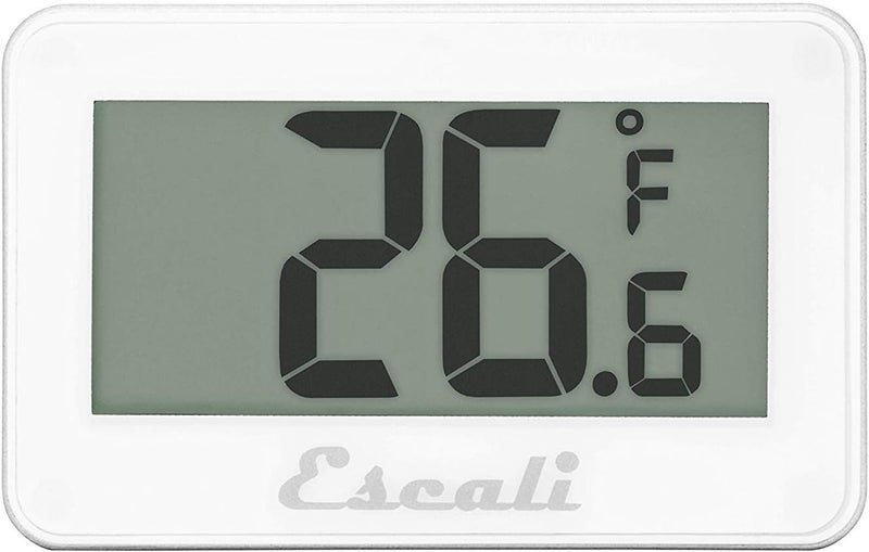 Escali DHF1 Large LCD Digital Display Refrigerator/Freezer Thermometer, -4/80F Degree Range, White - Image 1