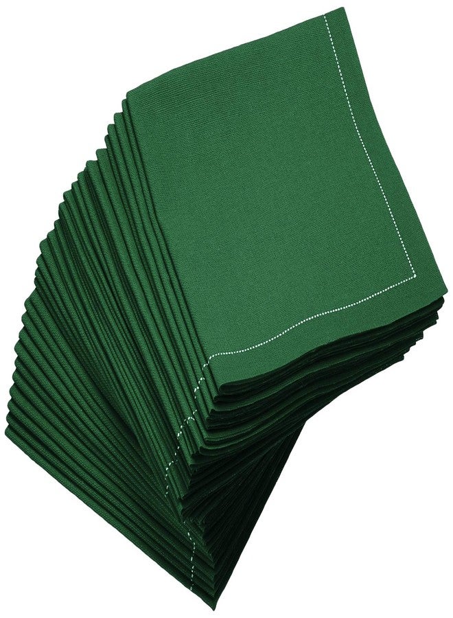 FIVE STAR NAPKINS مناديل كوكتيل فاخرة من فايف ستار، مطوية ربع طية، 30 منديل قطني فاخر للاستخدام مرة واحدة، مقاس 8 × 8 بوصة، مثالية لحفلات الكوكتيل المنزلية، وليالي الألعاب، والمشروبات، وأعياد الميلاد، وحفلات الزفاف، والعطلات، باللون الأخضر البريطاني الكلاسيكي. - Image 2