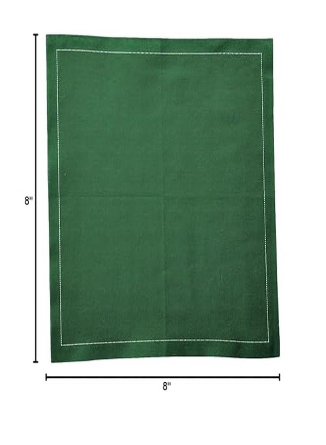 FIVE STAR NAPKINS مناديل كوكتيل فاخرة من فايف ستار، مطوية ربع طية، 30 منديل قطني فاخر للاستخدام مرة واحدة، مقاس 8 × 8 بوصة، مثالية لحفلات الكوكتيل المنزلية، وليالي الألعاب، والمشروبات، وأعياد الميلاد، وحفلات الزفاف، والعطلات، باللون الأخضر البريطاني الكلاسيكي. - Image 3