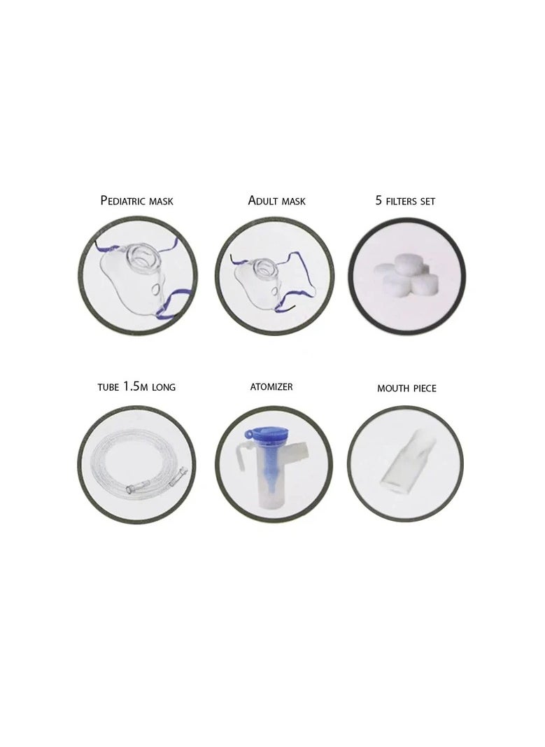Piston Compressor Comfort Nebulizer - Low Noise, Anti-Shock, 8ml Capacity