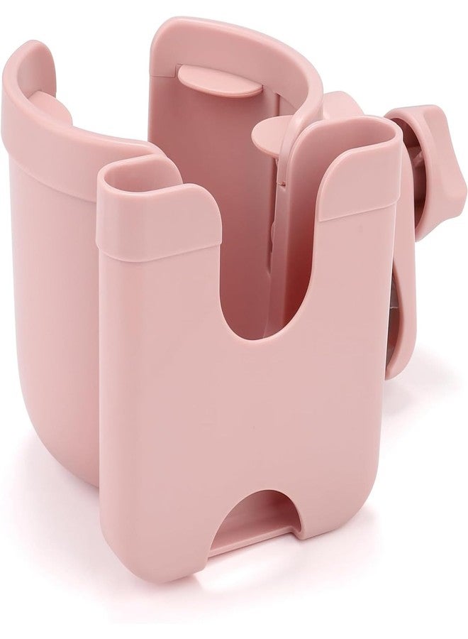 Elecphbo Stroller Cup Holder with Phone Holder, Baby's Feeding Bottle Holder,Upgraded Universal Cup Holder,Bike 2-in-1 Cup Phone Holder for Stroller, Bike, Wheelchair, Walker, Scooter Pink - Image 1
