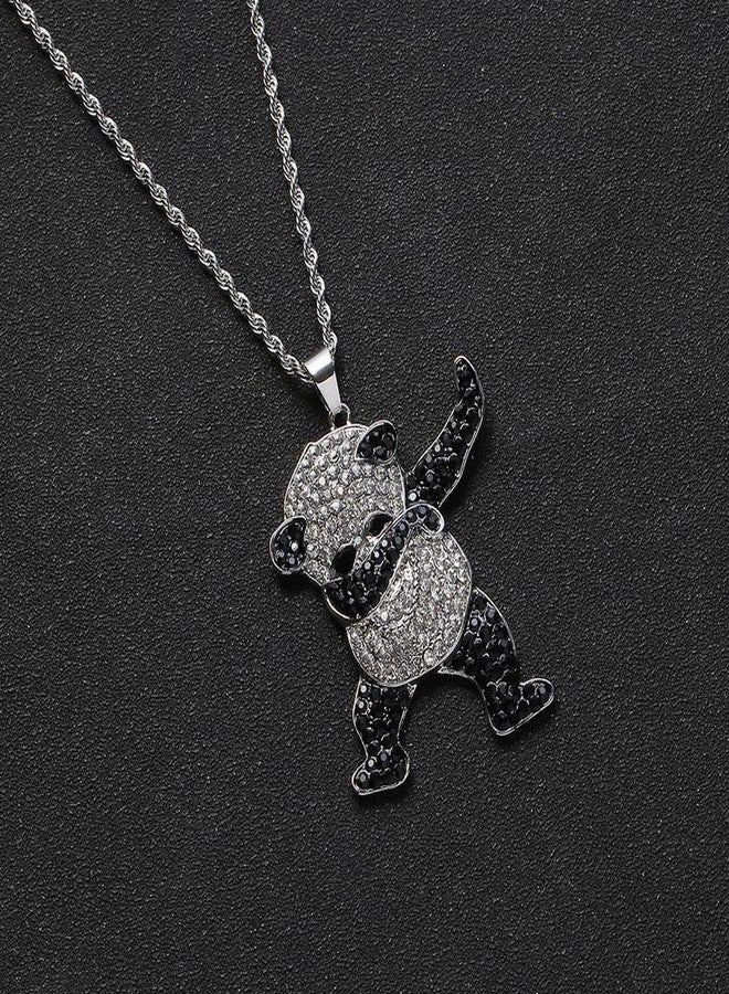 SALTY ALPHA Anti Tarnish Stainless Steel Dab Panda Locket Neck Chain for Men | Stylish Pendant Necklace | Jewellery Accessories for Boys | Minimal Jewelry | Gifts for Boyfriend & Husband | Marriage, Birthday | Gift for Valentine Day - Image 4