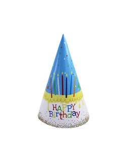 PARTY FUN Happy Birthday Paper Hats 9 Inch, 6 Pieces Perfect for Birthday Party  - Image 1