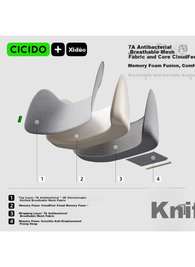Cicidocicido Car Lumbar Support Cushion, Thin Waist Pillow For Driving, Car Seat Backrest, Office Lumbar Support - Image 3