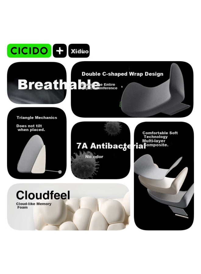 Cicidocicido Car Lumbar Support Cushion, Thin Waist Pillow For Driving, Car Seat Backrest, Office Lumbar Support - Image 2