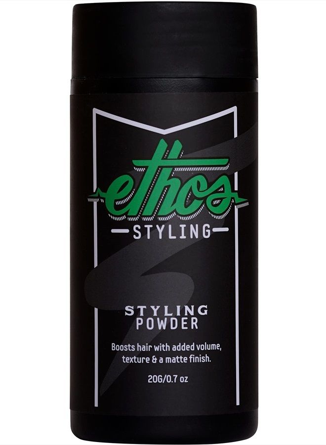 Ethos Styling Texture Powder - Texturizing & Mattifying Hair Powder for Men - Grooming, Volumizing & Hair Styling Products for Extra Volume, Control & Strong All-Day Grip - Matte, Wavy Finish - 20g - Image 2
