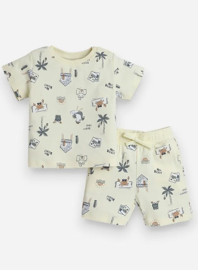 victor and jane Victor And Jane Boys All Over Print T-Shirt and Shorts Set