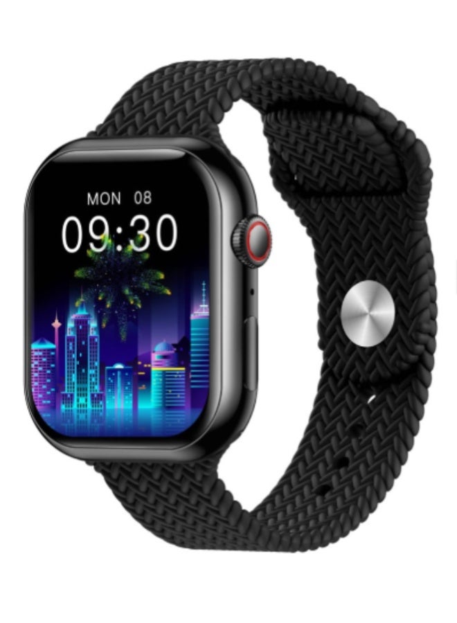 AROAQ Z81 Pro Max Smart Watch 2.1 Inch HD Display with Compass, NFC, Fitness Tracker, Bluetooth Calling, Waterproof – For Men & Women , Black - Image 1