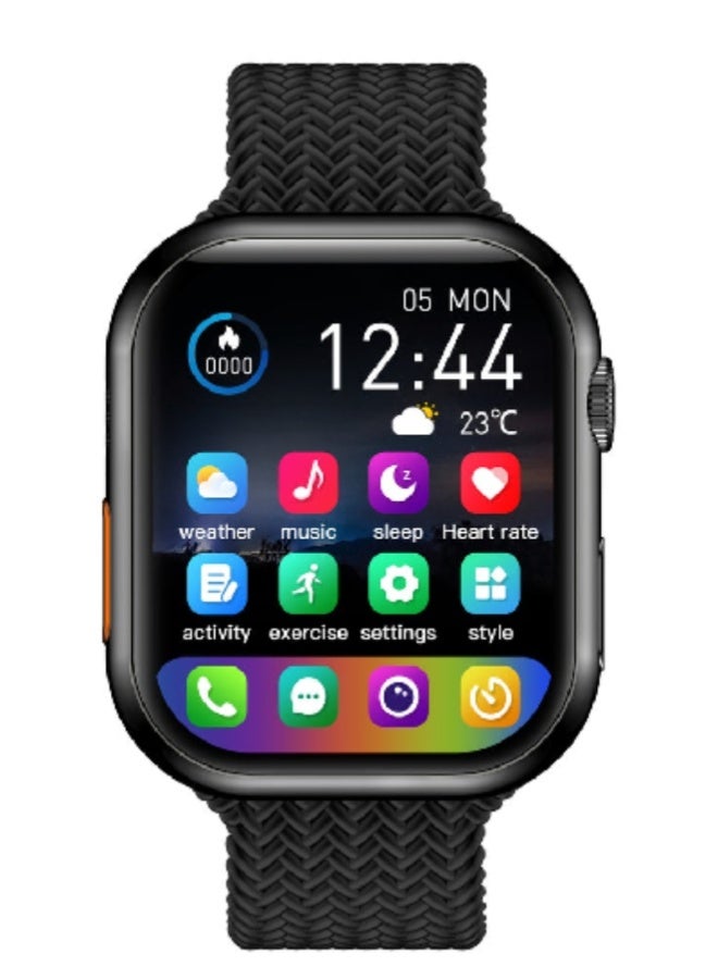 AROAQ Z81 Pro Max Smart Watch 2.1 Inch HD Display with Compass, NFC, Fitness Tracker, Bluetooth Calling, Waterproof – For Men & Women , Black - Image 2