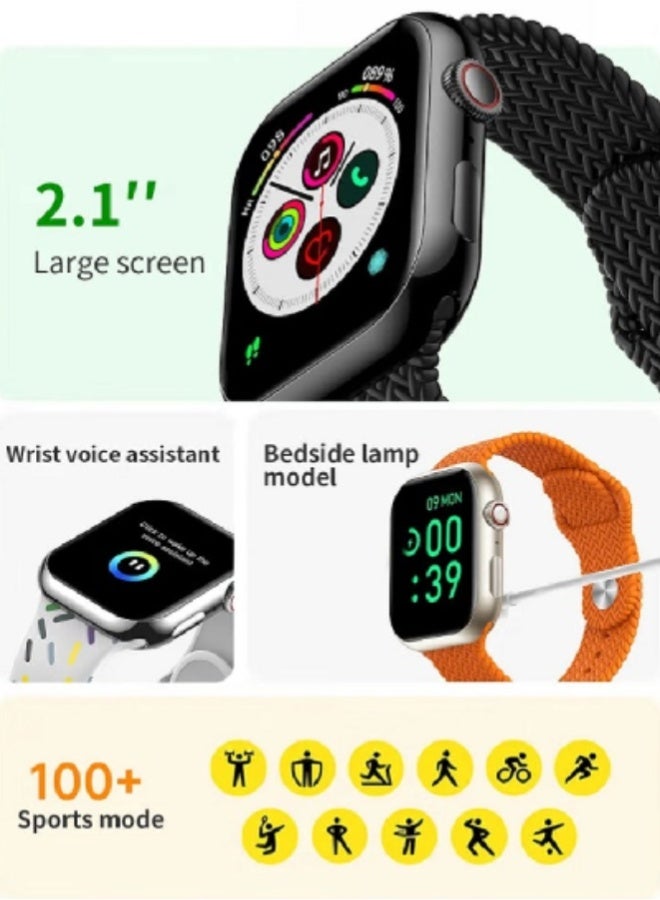 AROAQ Z81 Pro Max Smart Watch 2.1 Inch HD Display with Compass, NFC, Fitness Tracker, Bluetooth Calling, Waterproof – For Men & Women , Black - Image 3