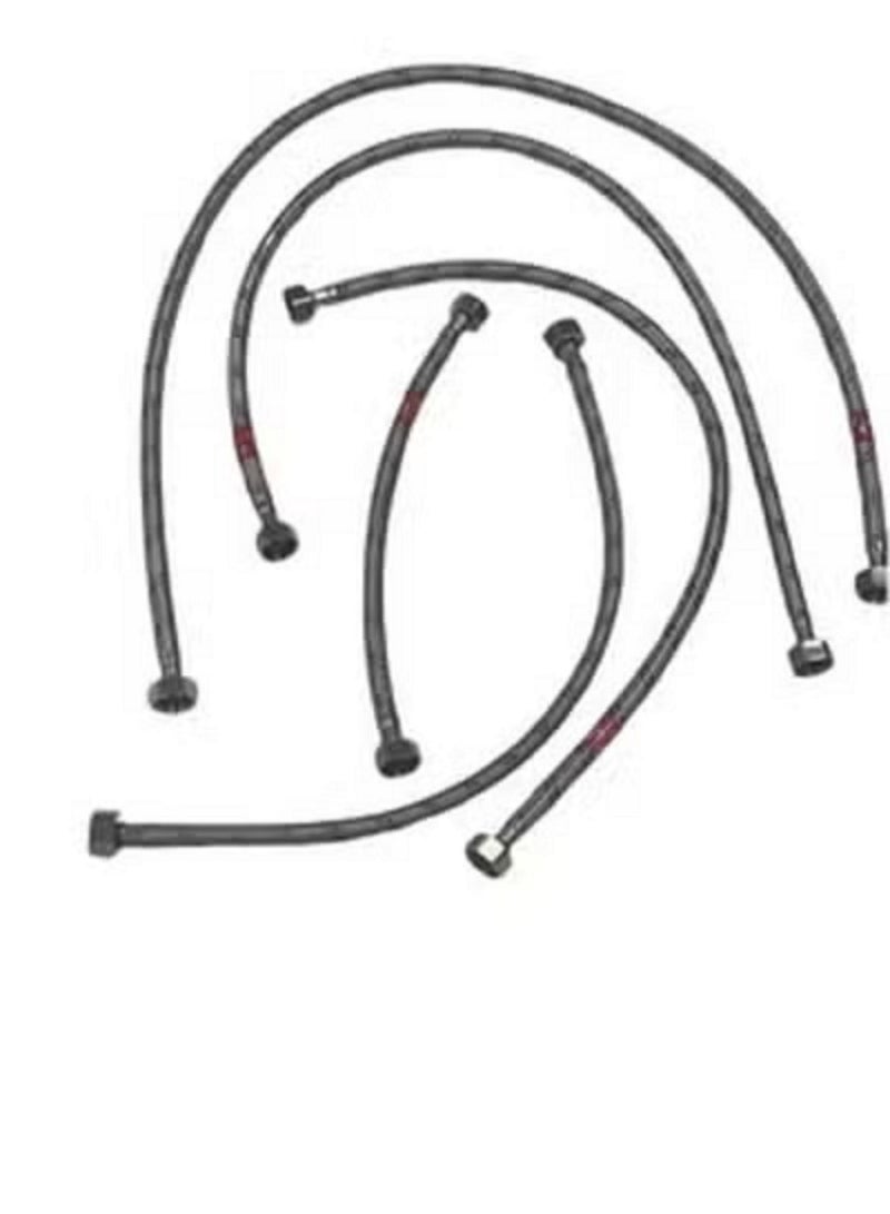 انبوب سخان مياه مرن طويلة العمر من الستانلس ستيل المضفر (80 سم) مناسب للاستخدام المنزلي والصناعي يتمتع بمتانة عالية تلبي متطلبات الاستخدام المكثف - Image 3