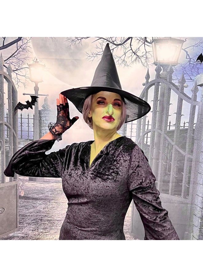 Ankelesz 3Pcs Halloween Witch Hats for Women Costume Witch Hat Costume Accessory for Halloween Party Decorations - Image 2