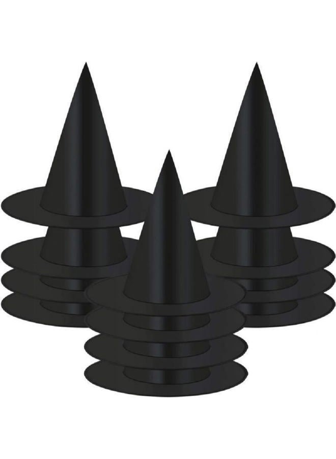 Ankelesz 3Pcs Halloween Witch Hats for Women Costume Witch Hat Costume Accessory for Halloween Party Decorations - Image 4