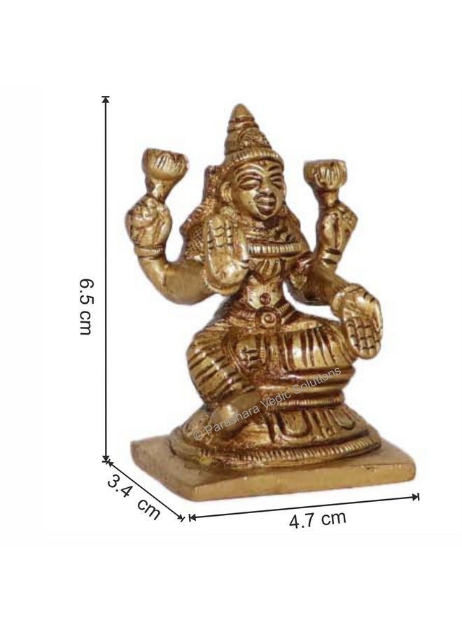 ARKAM Brass Adi Lakshmi Murti/Adi Laxmi Idol/Pital Ashthalakshmi Statue - Antique Brass for Home/Temple/Office (Height: 6.5 cm, Weight: 190 GMS) - Image 5