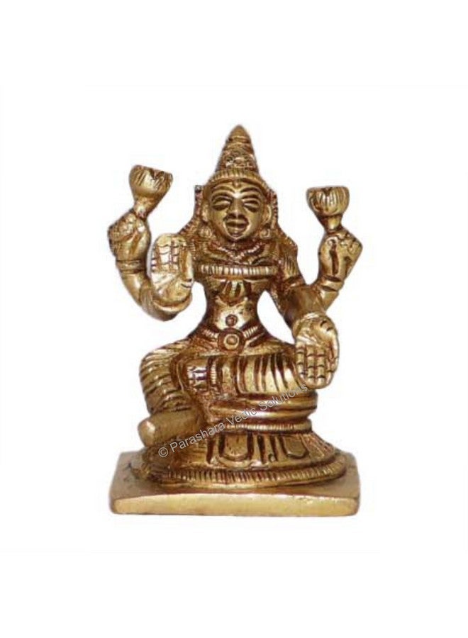 ARKAM Brass Adi Lakshmi Murti/Adi Laxmi Idol/Pital Ashthalakshmi Statue - Antique Brass for Home/Temple/Office (Height: 6.5 cm, Weight: 190 GMS) - Image 1