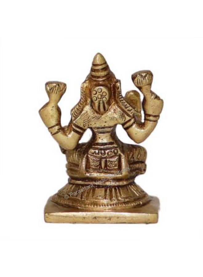 ARKAM Brass Adi Lakshmi Murti/Adi Laxmi Idol/Pital Ashthalakshmi Statue - Antique Brass for Home/Temple/Office (Height: 6.5 cm, Weight: 190 GMS) - Image 4