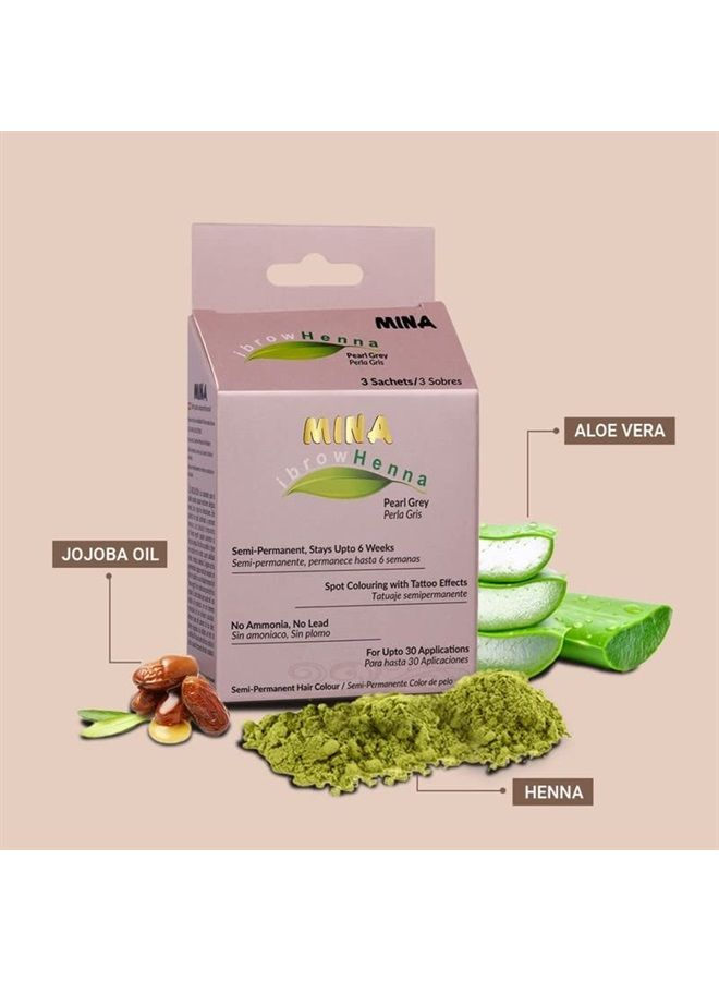 Mina ibrow Hair Color |Long Lasting (Stay upto 6 week) Natural Spot coloring and Hair Tinting Powder, Water and Smudge Proof | No Ammonia, No Lead with Up to 30 Applications |Vegan and Cruelty free (P