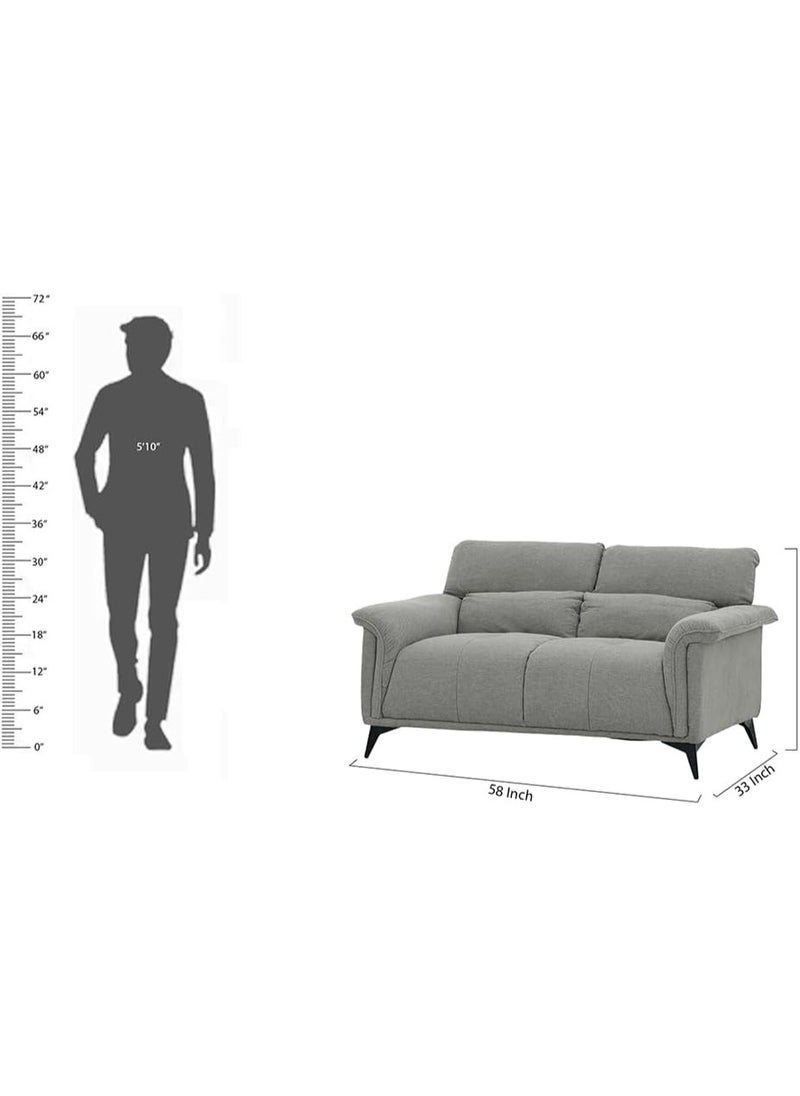 ROYALOAK Royaloak Romen Fabric 2 Seater Sofa | Fabric Upholstery | Pocket Springs | Comfortable Seating Space | Sofa 2 Seater  - Image 3