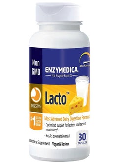 ENZYMEDICA Enzymedica Lacto Most Advanced Dairy Digestion Formula Capsules 30 Pieces 