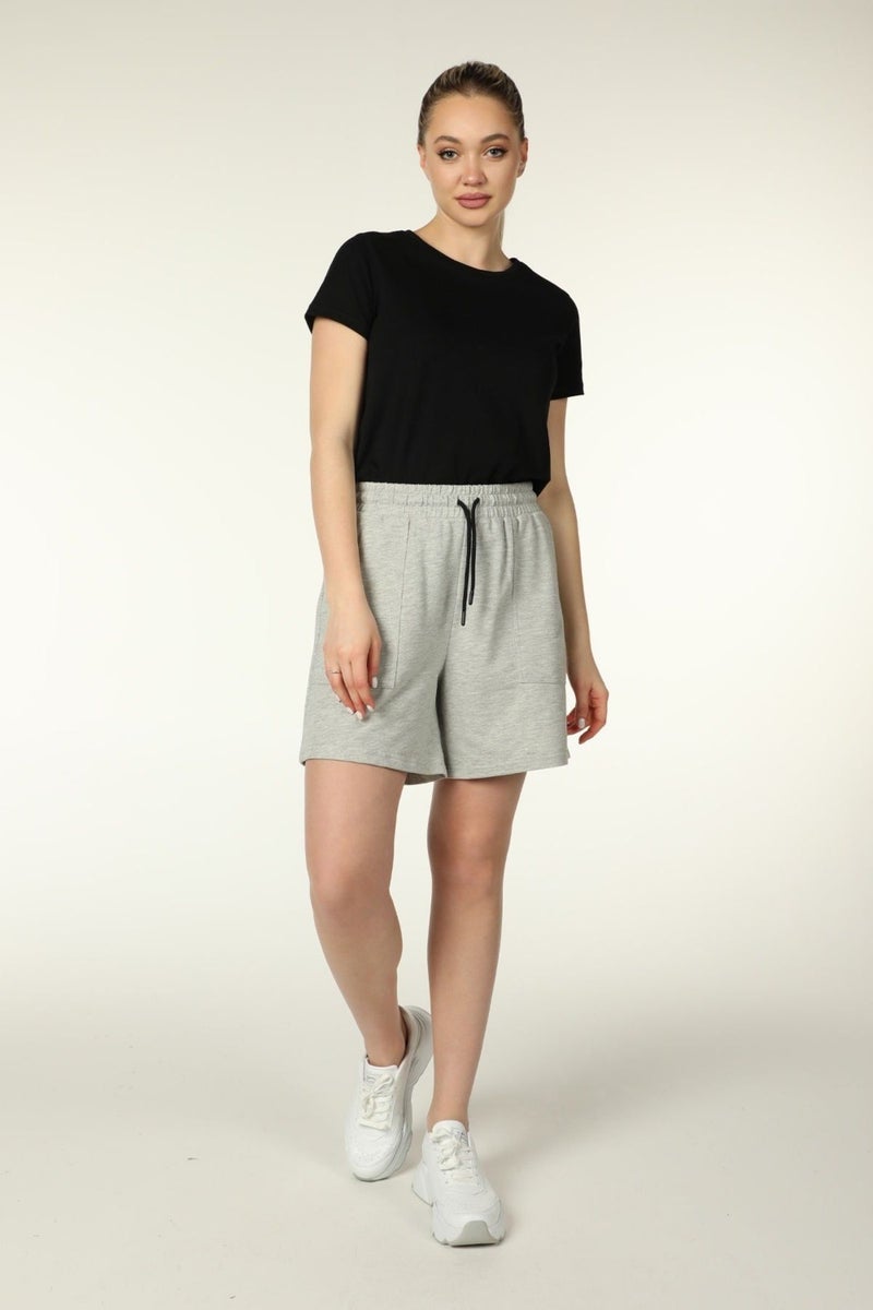 Defy's Women's Shorts Grey Melange  - Image 1