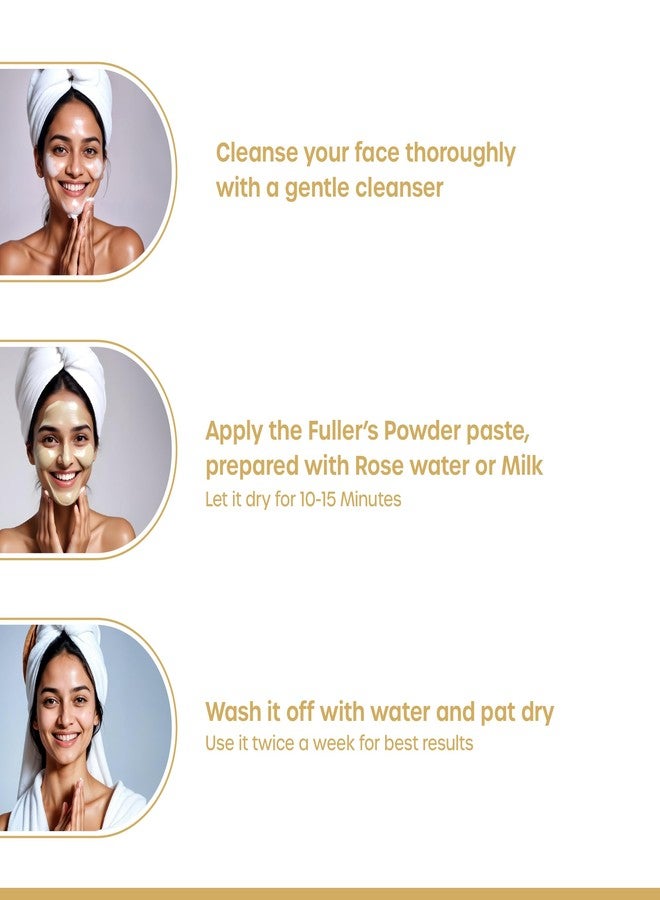 DPetals مسحوق طين ملتاني من دي بيتالز لقناع الوجه، نقي وطبيعي، طين الفولر/البيتونايت، خالٍ من المواد الكيميائية، عبوة 100 غرام - Image 5