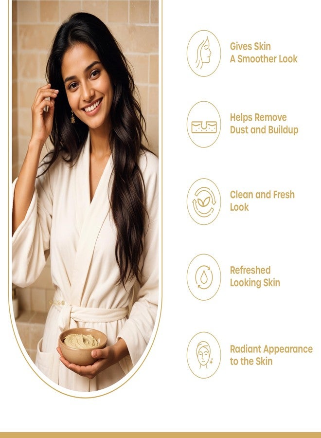 DPetals مسحوق طين ملتاني من دي بيتالز لقناع الوجه، نقي وطبيعي، طين الفولر/البيتونايت، خالٍ من المواد الكيميائية، عبوة 100 غرام - Image 3