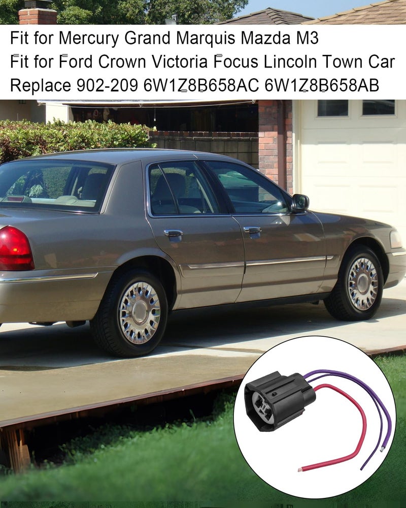 TIKSCIENCE Cooling Fan Control Relay Module Connector Plug Wire Harness Replace 902-209 6W1Z8B658AC Fit for Ford Crown Victoria Focus Lincoln Town Car Mercury Grand Marquis Mazda M3 - Image 4