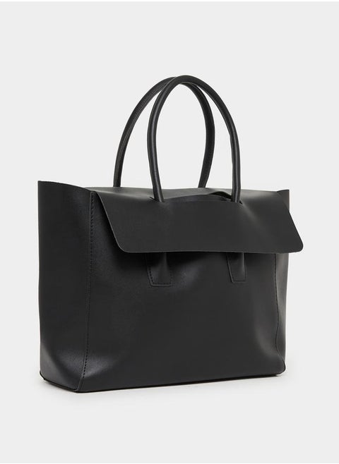 Overlay Shoulder Bag with Dual Handle