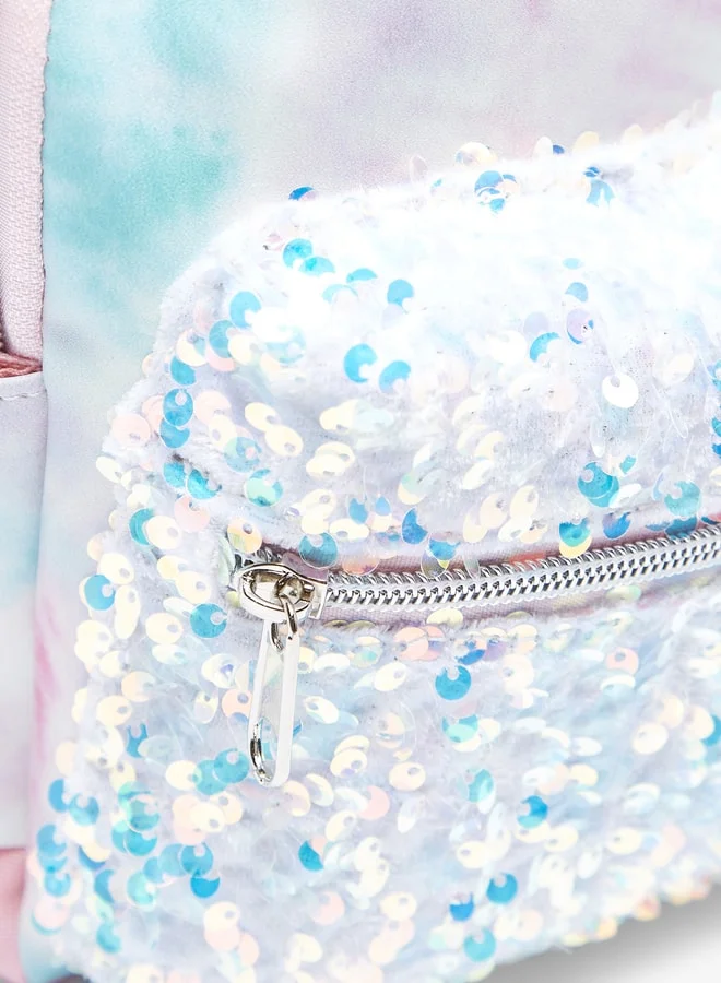 فلورا بيلا من شو إكسبرس Embellished Backpack with Adjustable Straps - 27x22x8 cm
