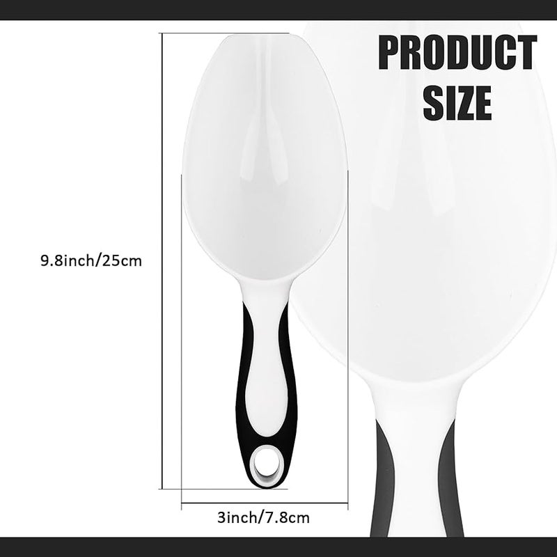 8oz PP Ice Scoop with Black Handle, Plastic Small Food Scoop, Suitable for Ice Machines, Freezer Bins, Scoops Ice, Flour, and Dry Goods - Image 2