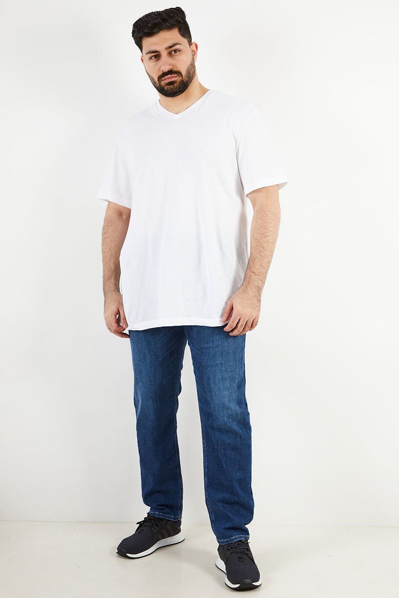 DIESEL جينز رجالي بقصة ضيقة مغسول وقابل للتمدد، أزرق - Image 2