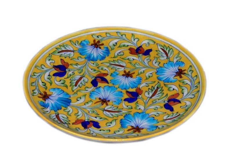 CRAFT PARK Jaipur Blue Pottery Home Decor Wall HangingTable Decor Handmade PlateServing Plate 25 cm x 25 cm x 3 cmCFPP23 - Image 2
