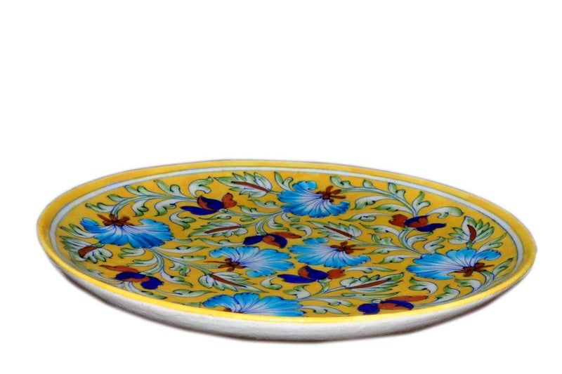 CRAFT PARK Jaipur Blue Pottery Home Decor Wall HangingTable Decor Handmade PlateServing Plate 25 cm x 25 cm x 3 cmCFPP23 - Image 3