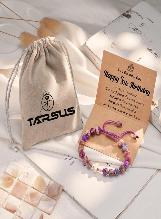 Tarsus هدية عيد ميلاد طرسوس لفتاة تبلغ من العمر 8 سنوات، هدايا للفتيات في عمر 8 سنوات، سوار عيد ميلاد سعيد متقاطع، أفكار هدايا عيد ميلاد الفتيات الثامن - Image 5