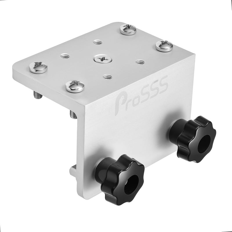 ProSSS 90Â° Aluminum Track Mount Base â€“ CNC Marine Bracket for Versatrack Boat Accessories, Lund Sport Track, Ranger, Lowe â€“ Fits Brocraft, Cannon, Scotty, RAM Mounts â€“ Tool-Free Adjustment - Image 1
