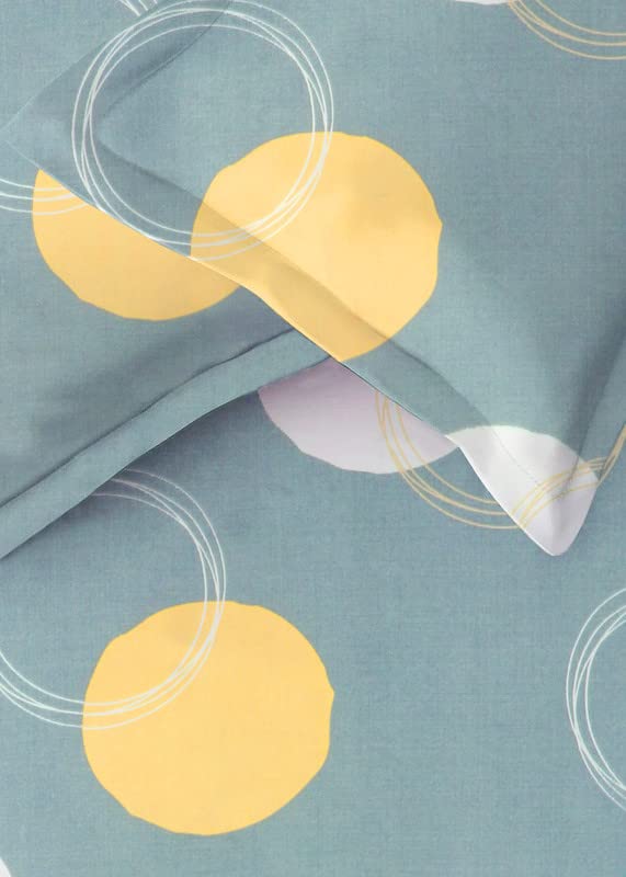 BSB HOME Glace Cotton Double Bedsheets with 2 Pillow Covers | Double Bed Breathable | Wrinklefree | Ultrasoft 180 TC Supersoft | 90x90 Inches, 7x7.5ft (Grey & White) - Image 3