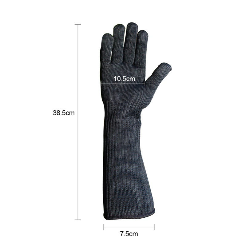Cut Gloves High Performance Level 5 Protection with Long Forearm Stainless Steel Wire Mesh Cut Safty Working Gloves for Welding Gardening Kitchen - Image 2