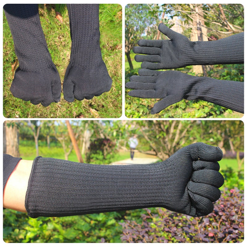 Cut Gloves High Performance Level 5 Protection with Long Forearm Stainless Steel Wire Mesh Cut Safty Working Gloves for Welding Gardening Kitchen - Image 5