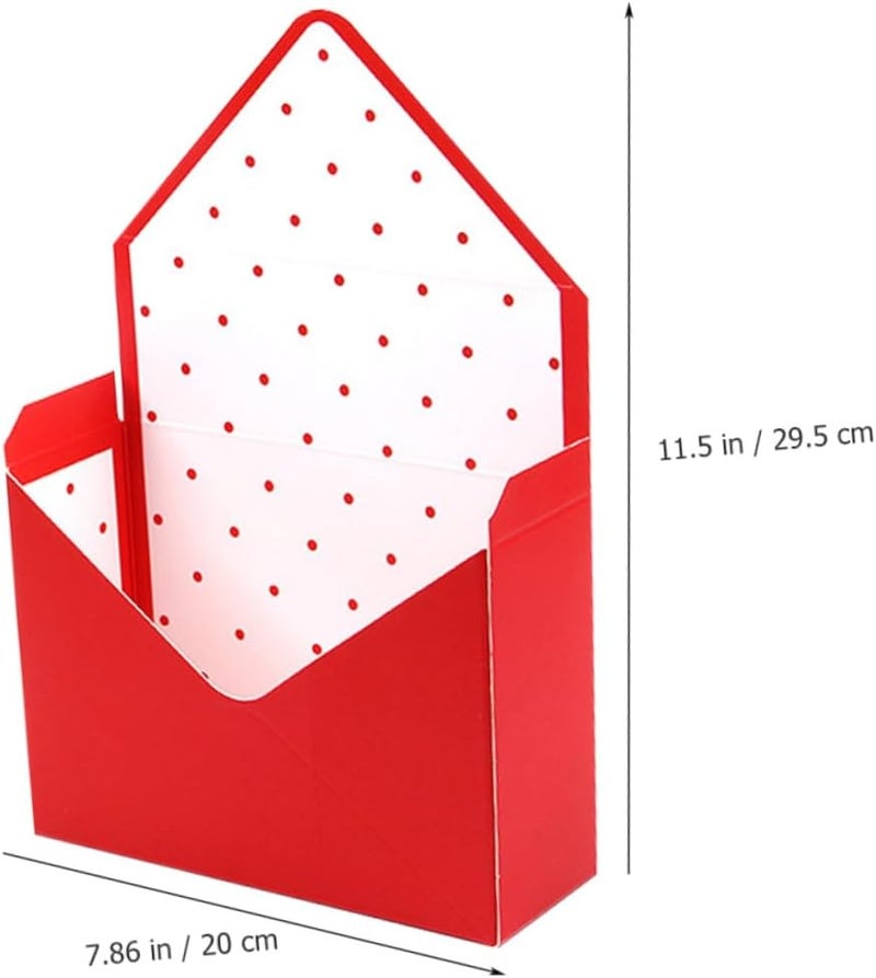 SOESFOUFU 10pcs Flower Envelope Boxes Folding Paper Flower Packaging Boxes for Florist Bouquet Storage and Wrapping Supplies Random Style - Image 2