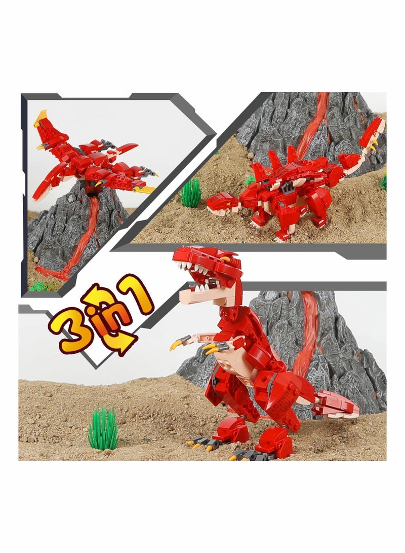 SYOSI 3 in1 Dinosaurs Building Kits 287PCS, Toys for Kids Age 6-10 Year Old, Educational Building Sets Best Gifts for Boy 6-10 - Image 3