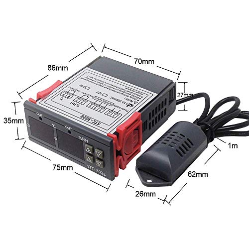 TMW TM&W- STC-3028 AC 220V Digital Air Humidity Temperature controller used for multiple applications like commercial, industrial egg incubator, air conditioner cabinet - Image 2