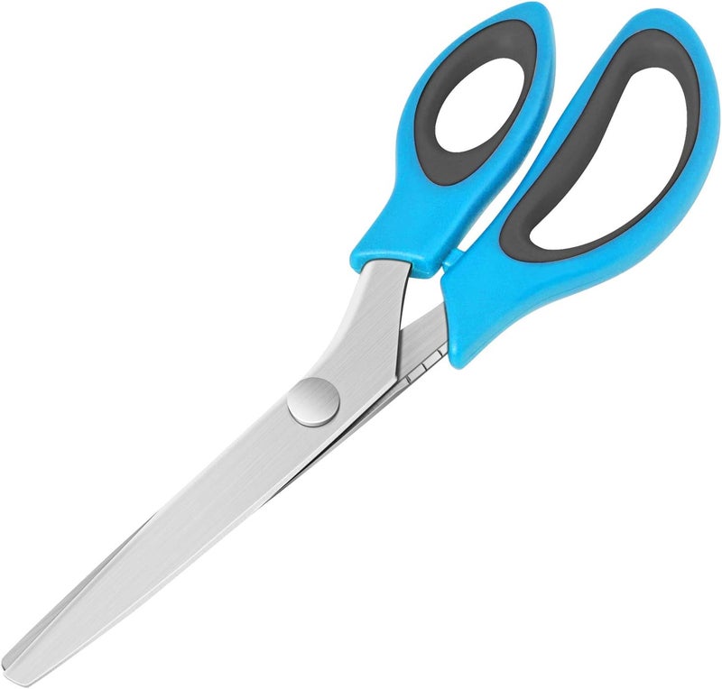 Asdirne Pinking Shears, Professional Zig Zag Scissors, Pinking Scissors with Rubber Grips and Ultra-Sharp Blade, Great for Many Kinds of Fabrics and Paper, 9.4 Inch, Set of 2 - Image 2