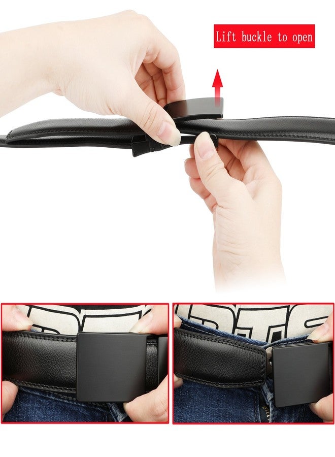HIMI Men's Comfort Genuine Leather Ratchet Dress Belt with Automatic Click Buckle - Image 5