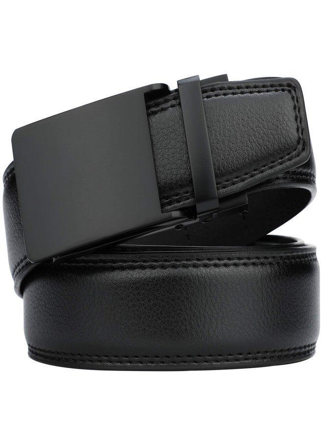 HIMI Men's Comfort Genuine Leather Ratchet Dress Belt with Automatic Click Buckle - Image 2