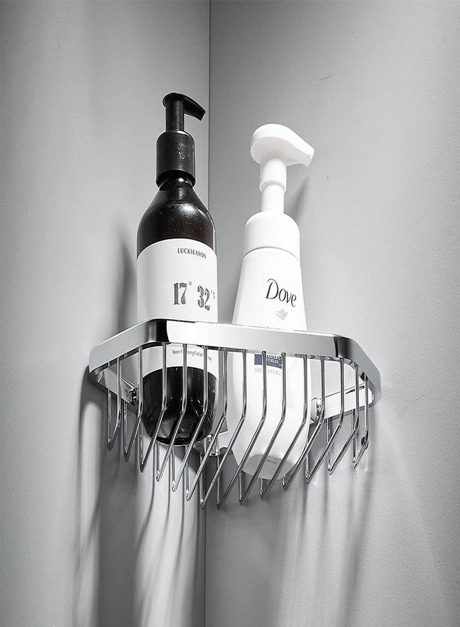 SANLIV Corner Shower Caddy Basket,Shampoo Holder for Shower Wall,Inside Shower Shelf Bathroom Organizer,Solid Brass Material in Polished Chrome - Image 4