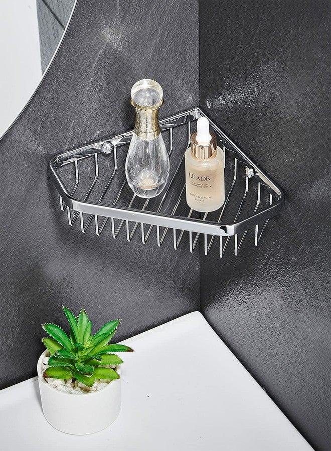 SANLIV Corner Shower Caddy Basket,Shampoo Holder for Shower Wall,Inside Shower Shelf Bathroom Organizer,Solid Brass Material in Polished Chrome - Image 2